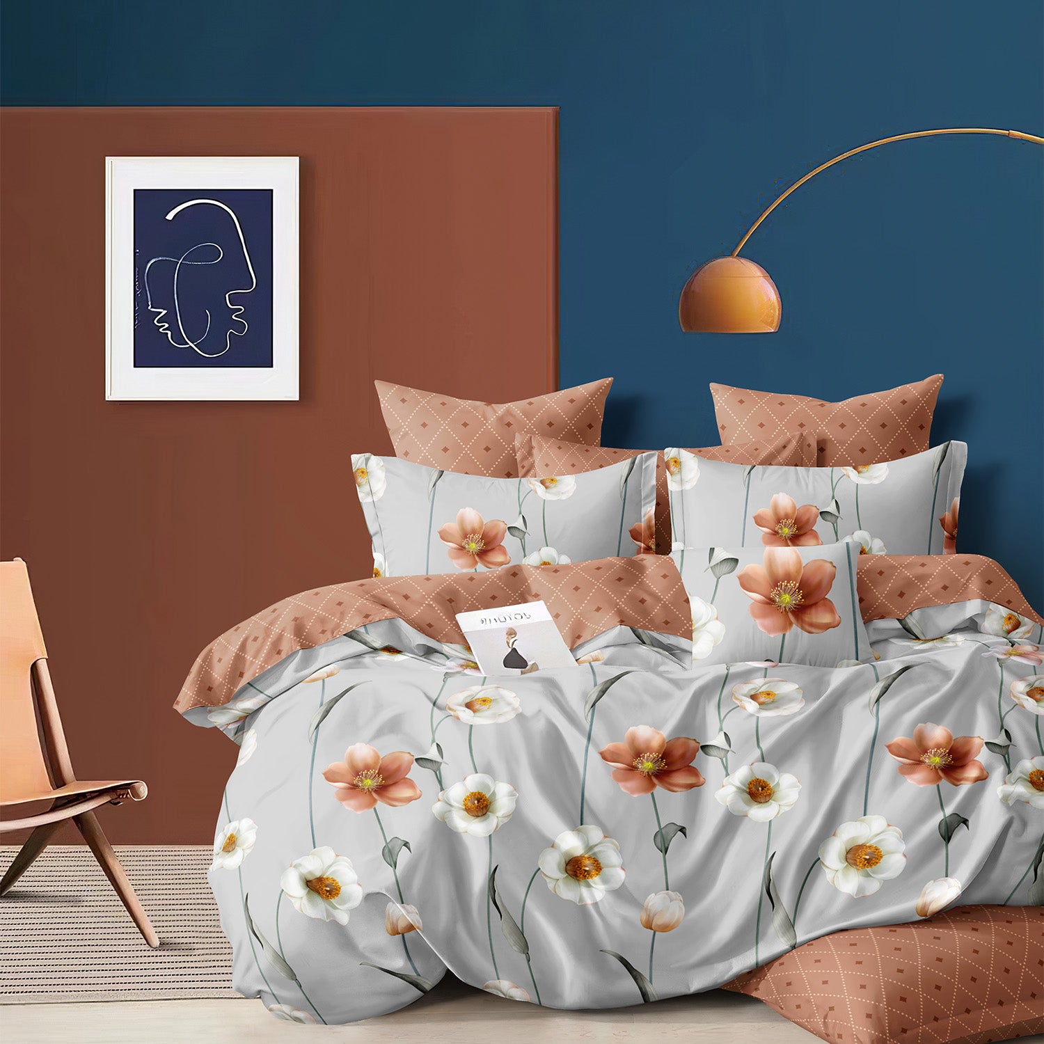 Hillcrest I 988TC ComfyLux I Printed Fitted Sheet Set - Floral Breeze