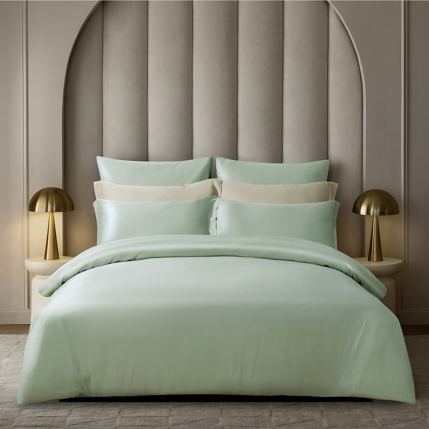 Intero I Grace I BambooPro I Beyond Thread Count Fitted Sheet | Bed Set - Lt Green