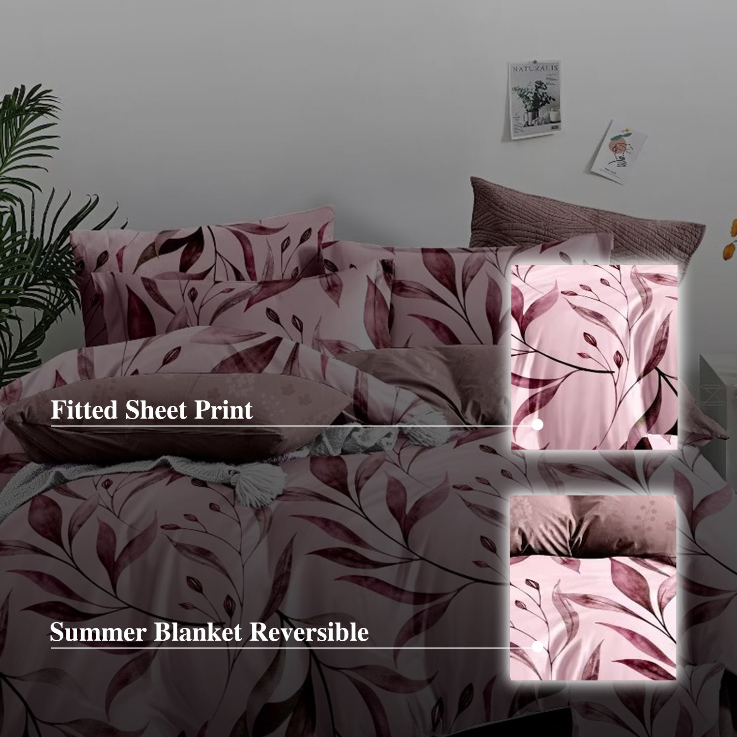 Hillcrest I Group A ComfyLux Printed Microfiber I 988TC I Fitted Sheet Set I Summer Blanket I No Quilt Cover - Bright