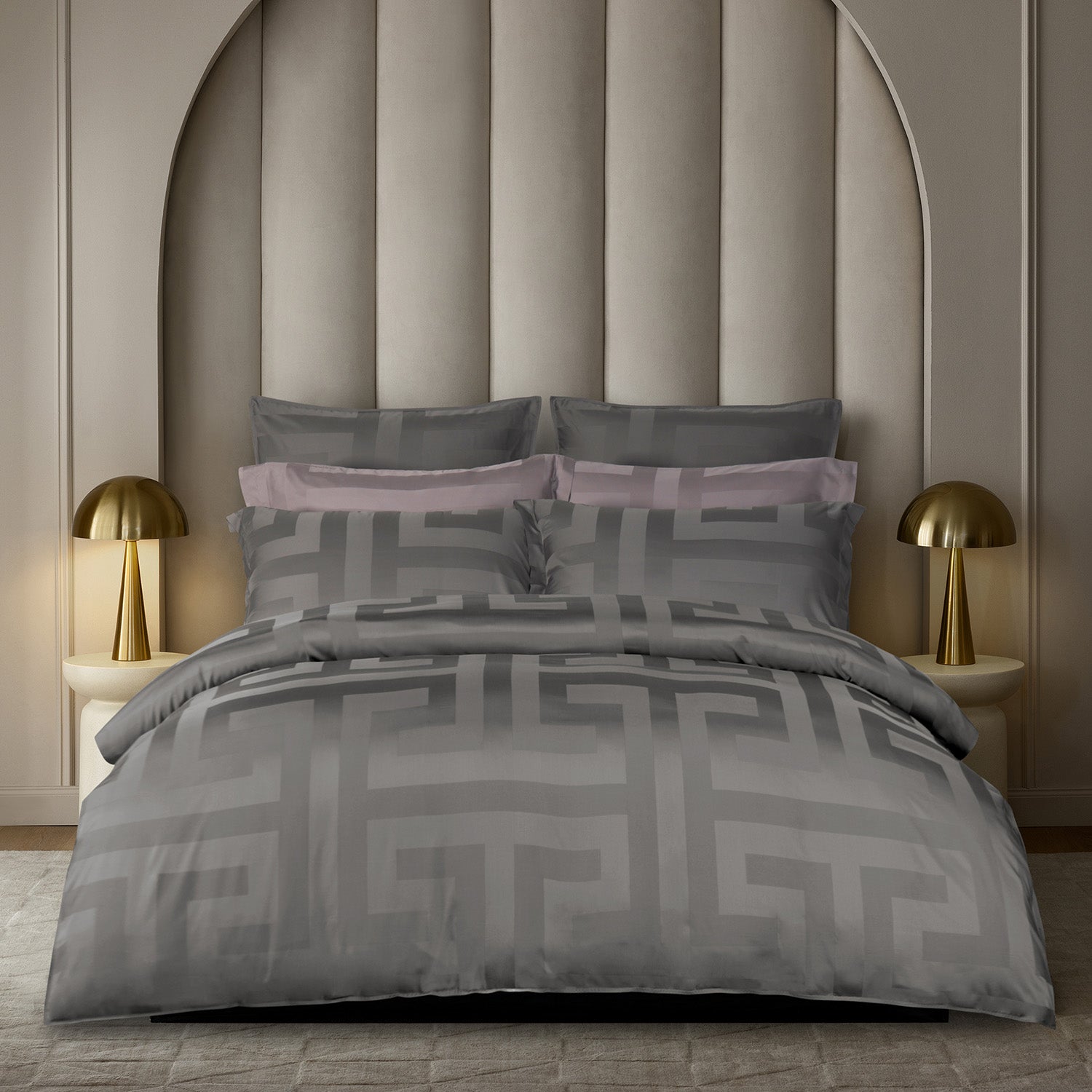 Intero | BambooPro Jac Beyond Thread Count | Toni Collection | Bed Set | Fitted Sheet | With Quilt Cover Set