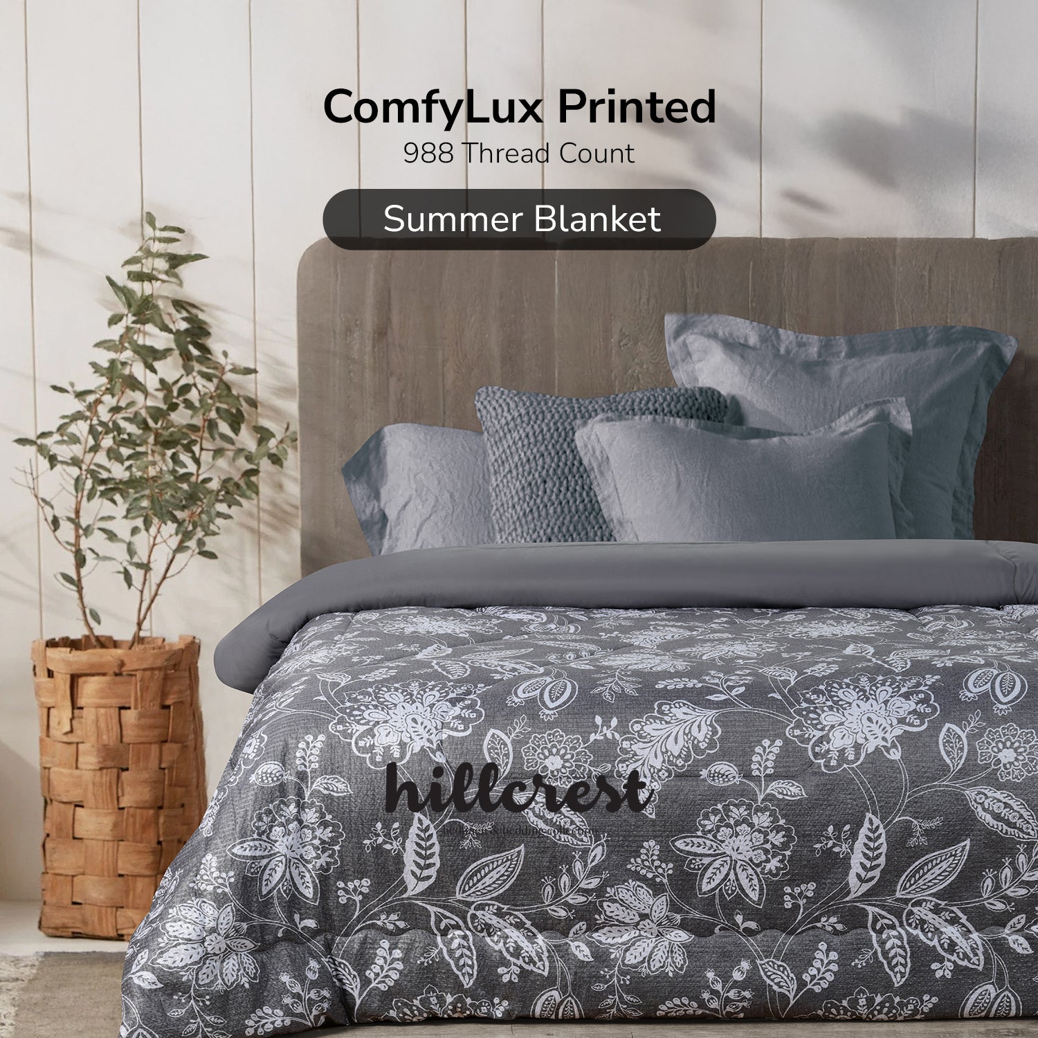Hillcrest I ComfyLux Printed I 988TC I Summer Blanket (Online Exclusive)