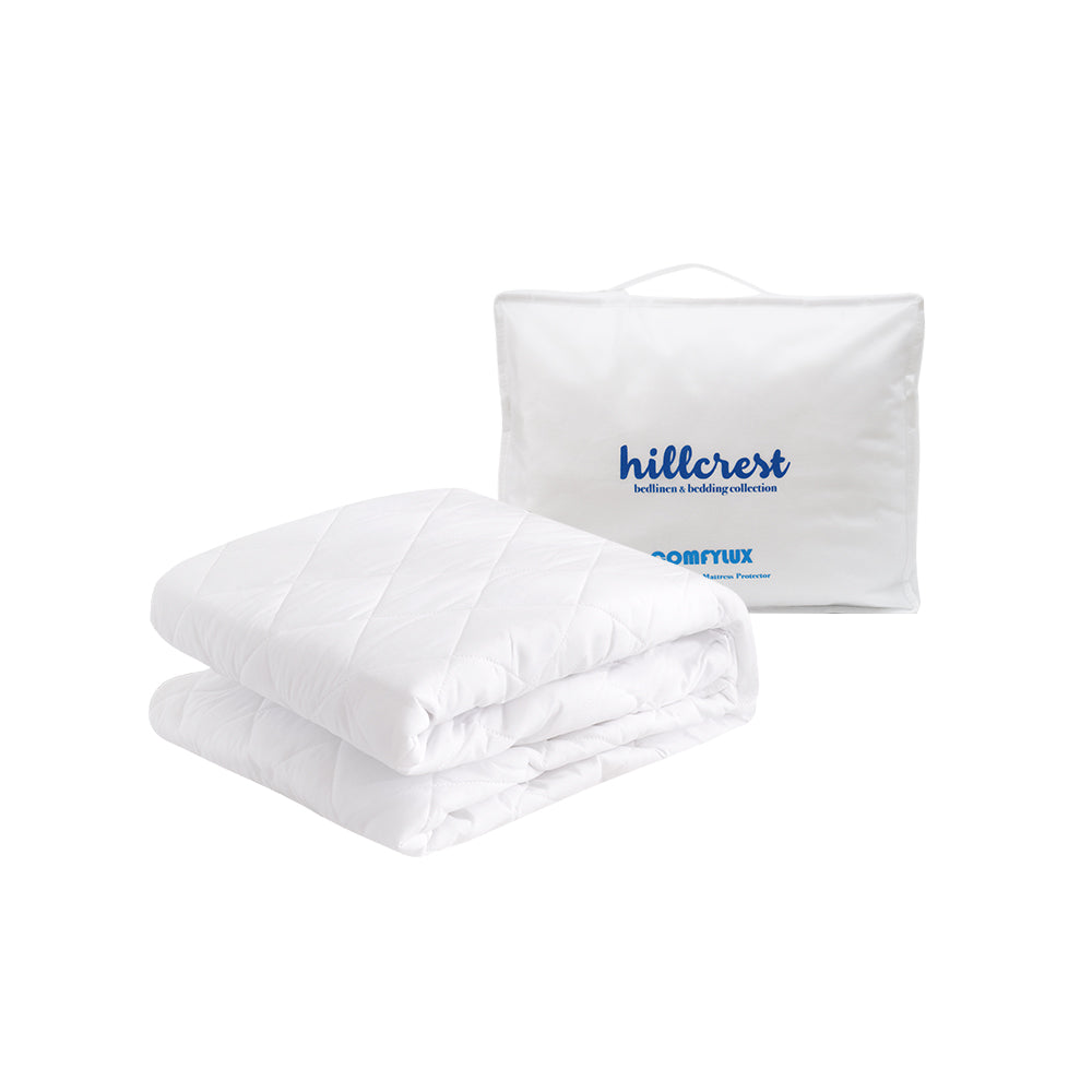 Hillcrest Fitted Mattress Protector I - 4-Way Protection (Fits Up To 45cm)