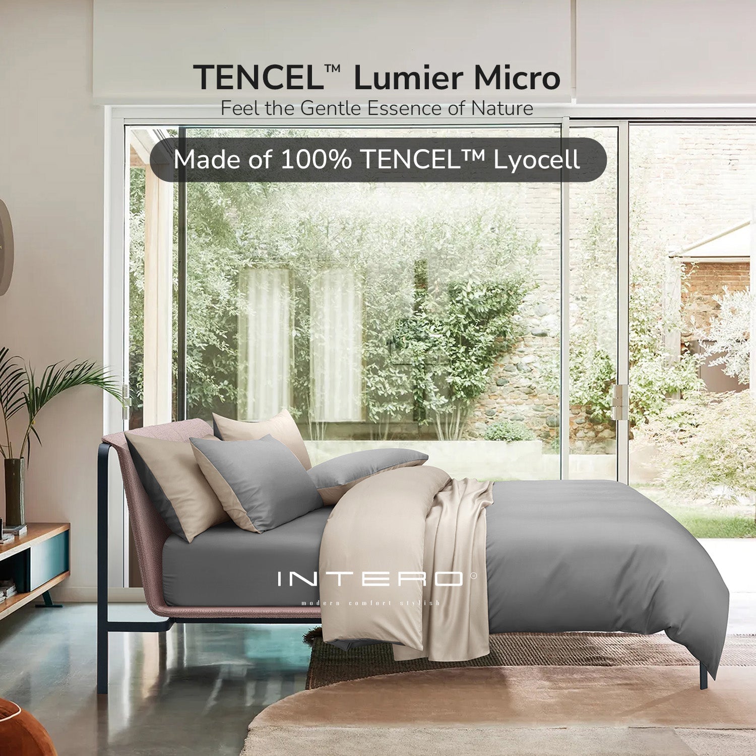 Intero I Lumier Micro I TENCEL™ Solid 1300 Thread Count Eniz 4.0 I Bed Set | Fitted Sheet | Soft & Comfort