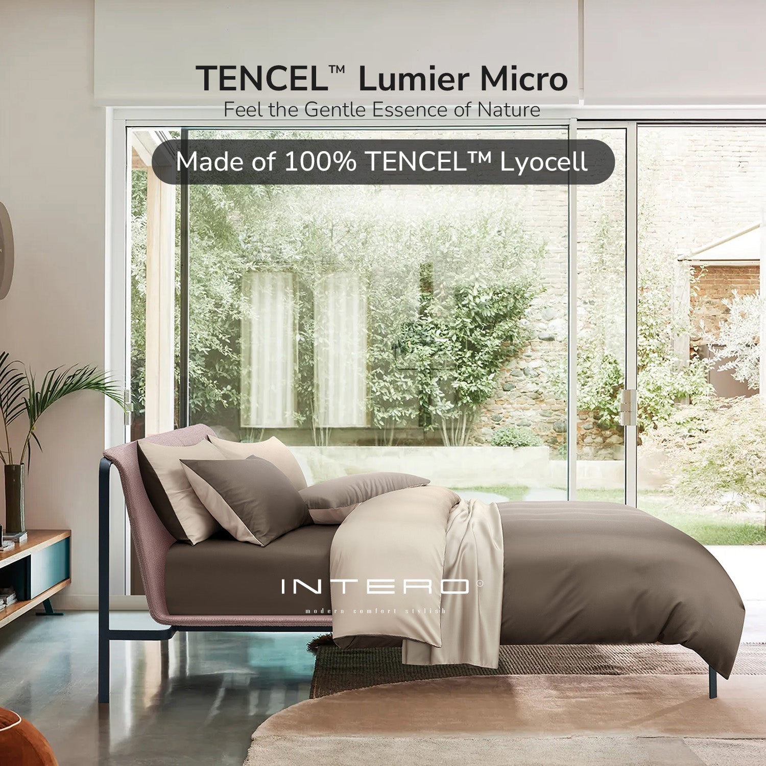 Intero I Lumier Micro I TENCEL‚Ñ¢ Solid 1300 Thread Count Eniz 4.0 I Bed Set | Fitted Sheet | Soft & Comfort