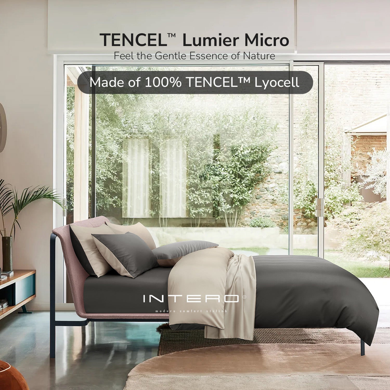 Intero I Lumier Micro I TENCEL™ Solid 1300 Thread Count Eniz 4.0 I Bed Set | Fitted Sheet | Soft & Comfort