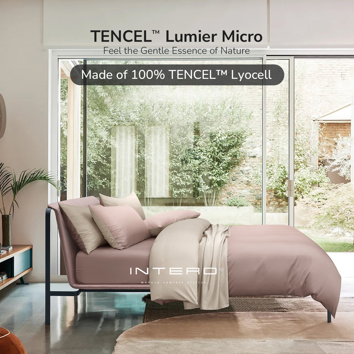 Intero I Lumier Micro I TENCEL™ Solid 1300 Thread Count Eniz 4.0 I Bed Set | Fitted Sheet | Soft & Comfort