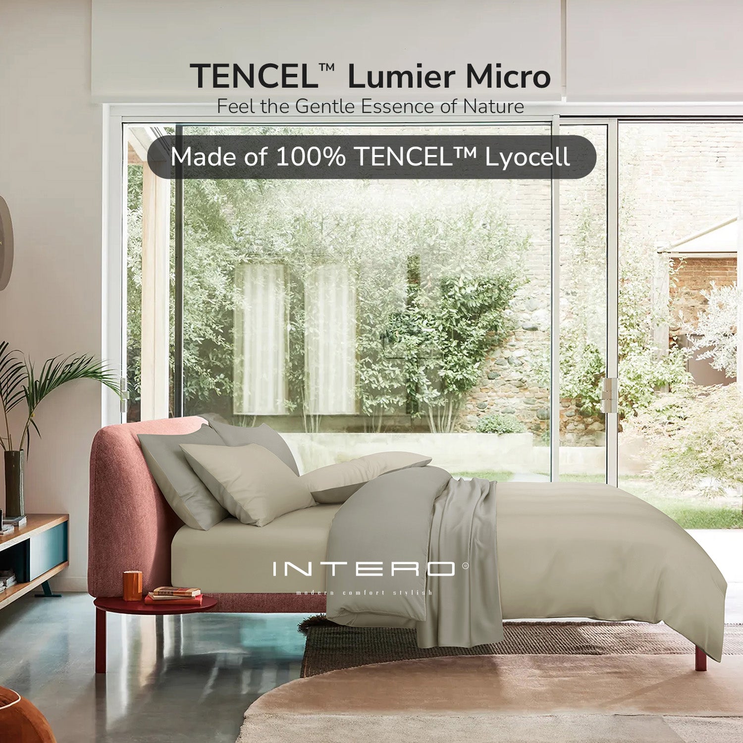 Intero I Lumier Micro I TENCEL™ Solid 1300 Thread Count Eniz 4.0 I Bed Set | Fitted Sheet | Soft & Comfort