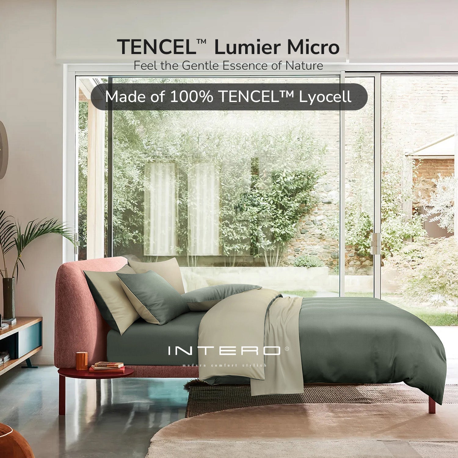 Intero I Lumier Micro I TENCEL‚Ñ¢ Solid 1300 Thread Count Eniz 4.0 I Bed Set | Fitted Sheet | Soft & Comfort
