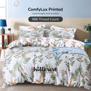 Hillcrest I Group A ComfyLux Printed Microfiber I 988TC I Fitted Sheet Set I Summer Blanket I No Quilt Cover - Joy