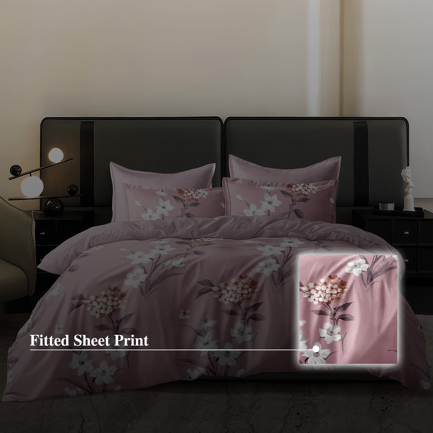 Hillcrest I 988TC ComfyLux I Printed Fitted Sheet Set - Joyous