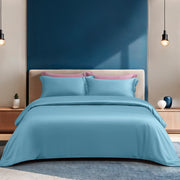 PRE- Order Intero | Tranquil | 1500TC Tencel Solid | Fitted Sheet Set | Bed Set | Ultra Soft & Smooth - Lake Blue