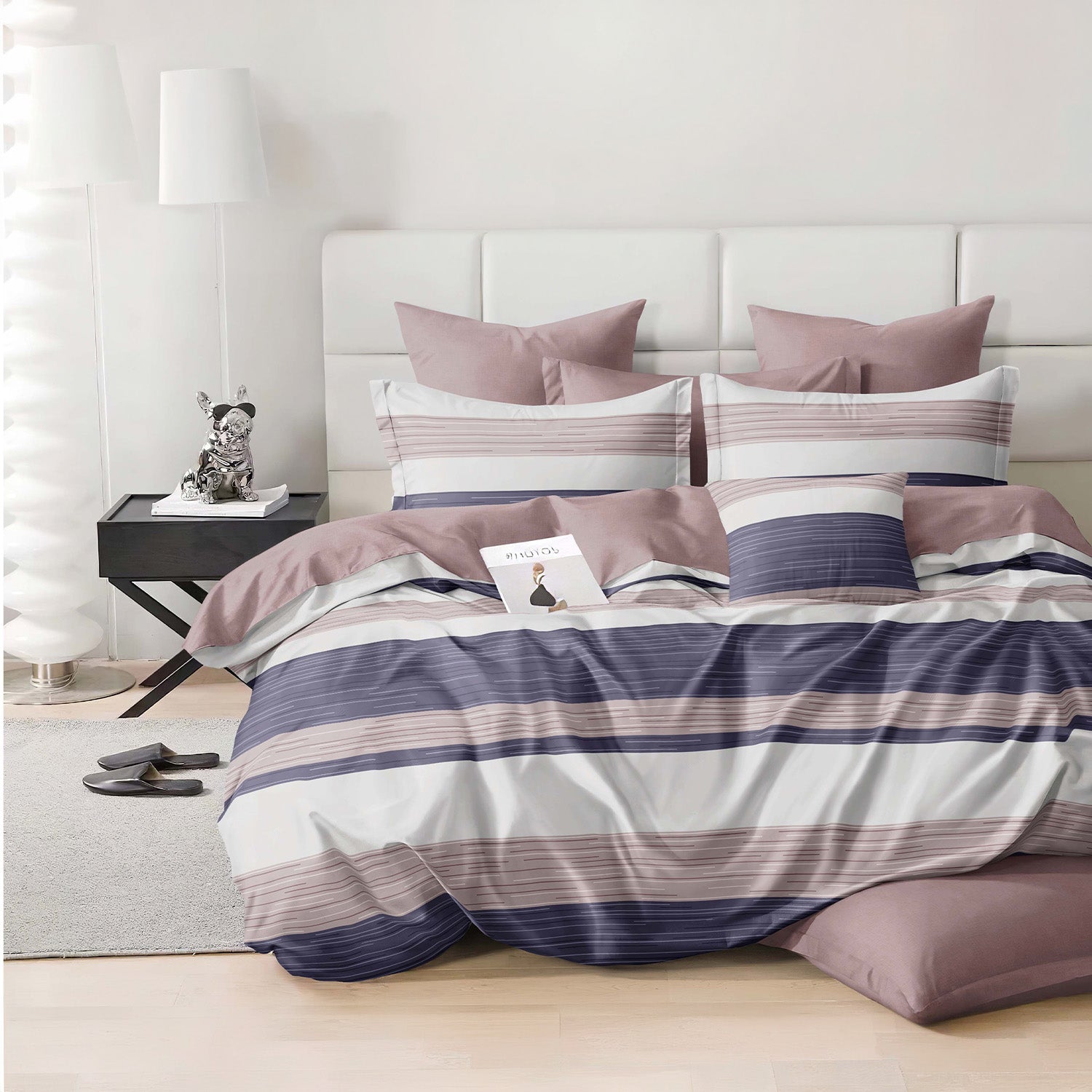 Hillcrest I 988TC ComfyLux I Printed Bedding Collection I Fitted Sheet Set - Laventra