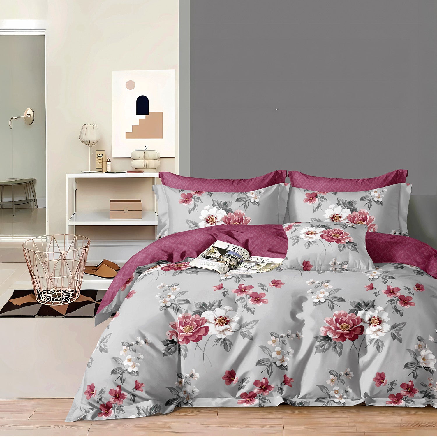 Hillcrest I 988TC ComfyLux I Printed Bedding Collection I Fitted Sheet Set - Luaria