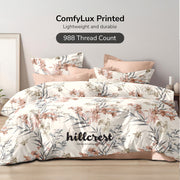 Hillcrest I 988TC ComfyLux I Printed Fitted Sheet Set - Noble