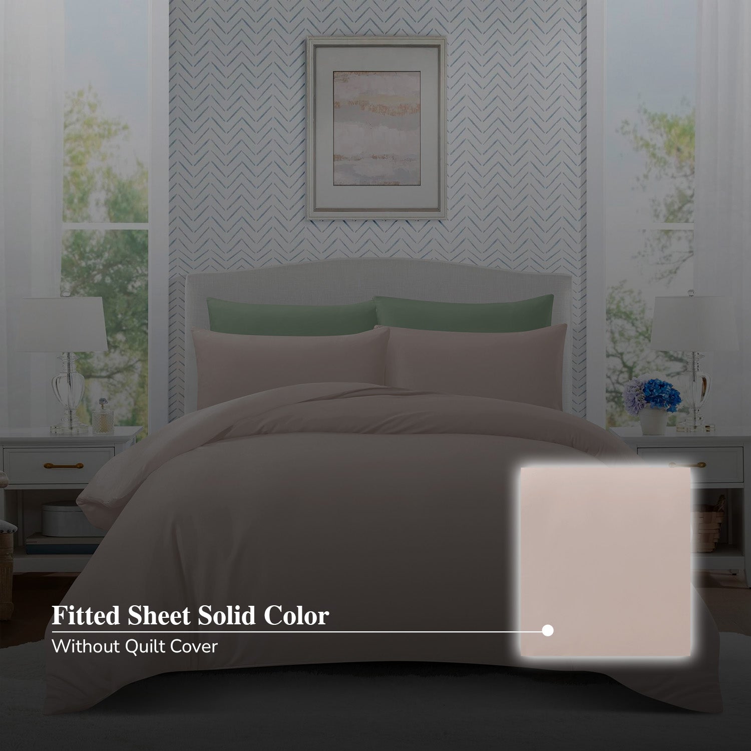 Hillcrest ComfyLux Solid 988TC | Fitted Sheet Set I No Quilt Cover - 6 Colour