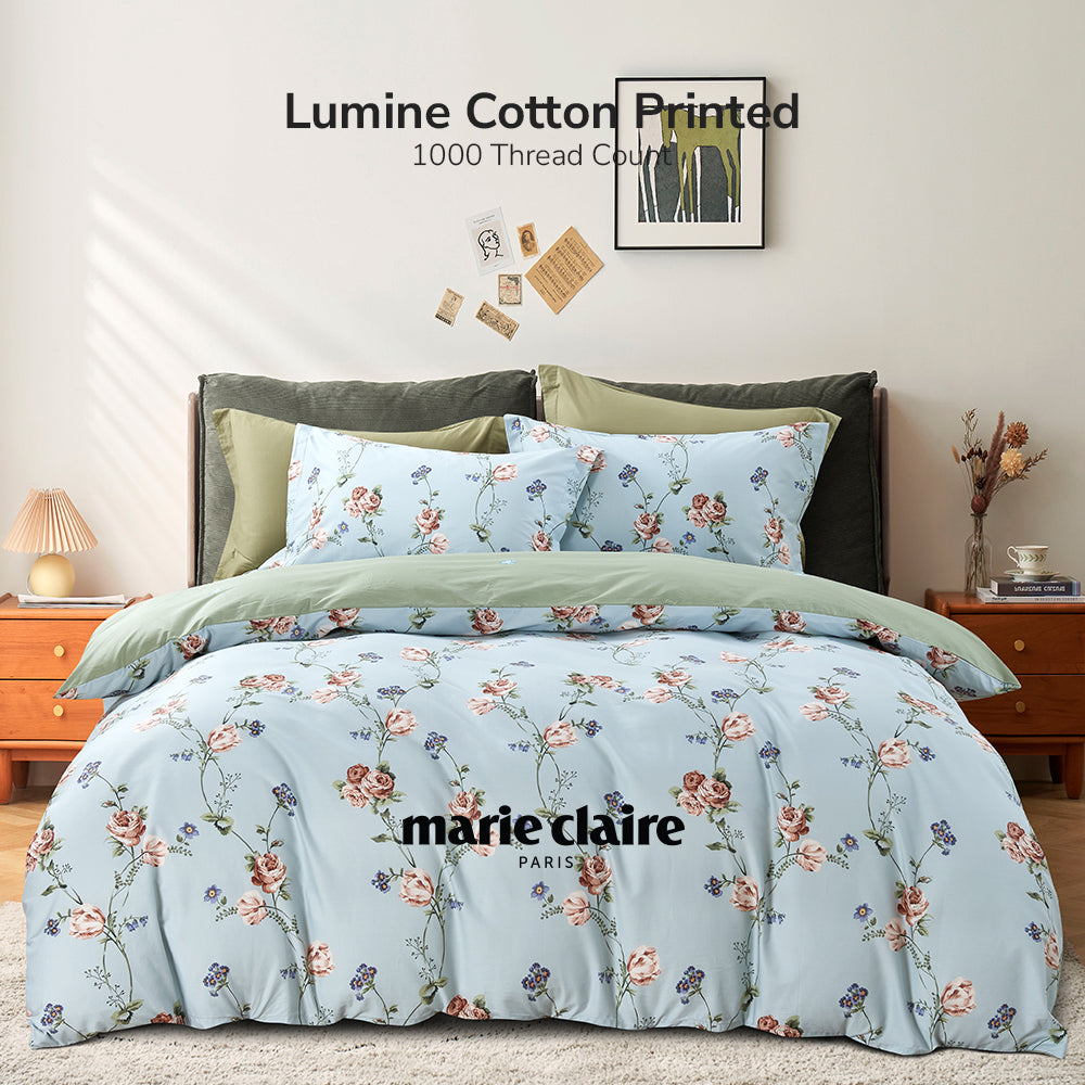 Marie Claire I Lumine 100% Combed Cotton I 1000TC I Fitted Sheet Set I Bed Set - Primrose
