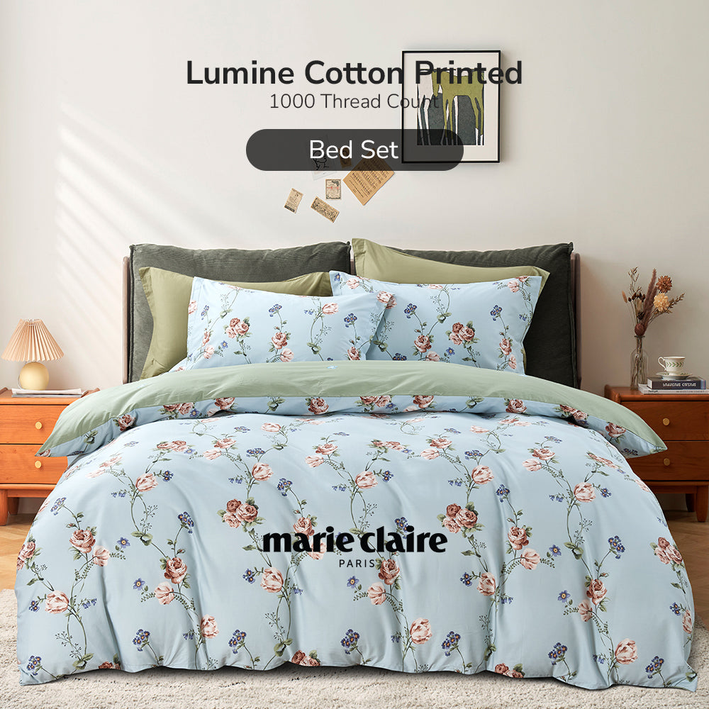 Marie Claire I Lumine 100% Combed Cotton I 1000TC I Fitted Sheet Set I Bed Set - Primrose