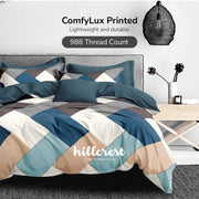 Hillcrest I 988TC ComfyLux I Printed Fitted Sheet Set - Ply