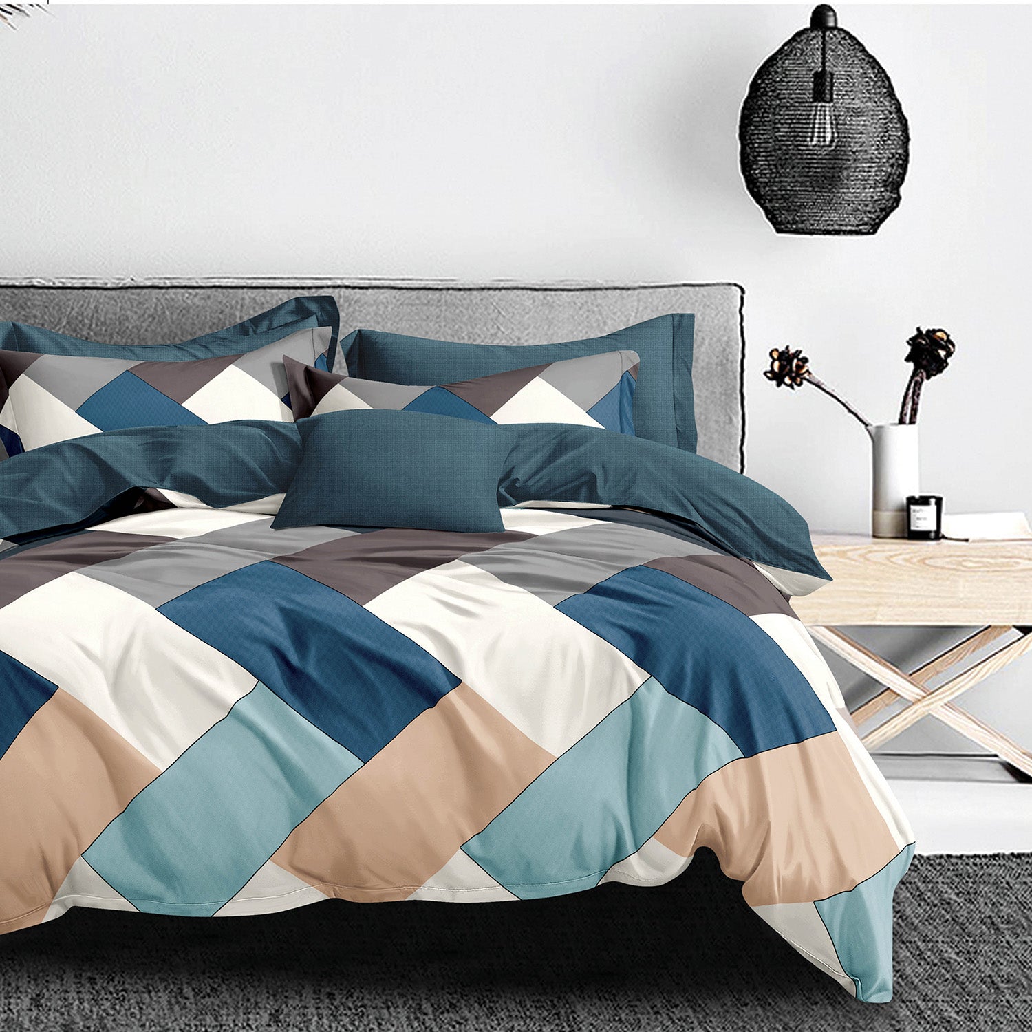 Hillcrest I 988TC ComfyLux I Printed Fitted Sheet Set - Ply