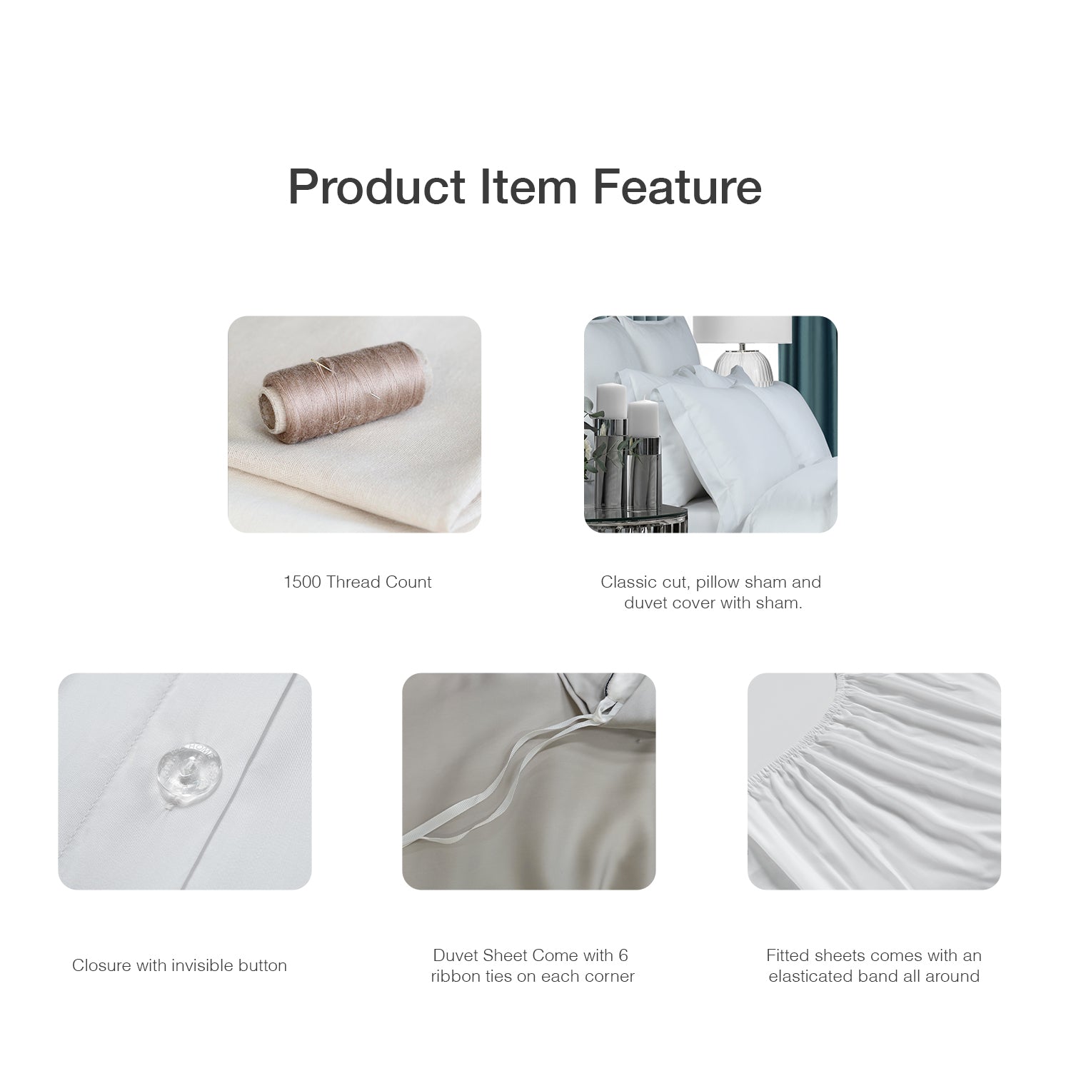 Bellami | Heirloom Classic Claiver Classic I TENCEL™ Lyocell I Fitted Sheet Set I Bed Sheet Set