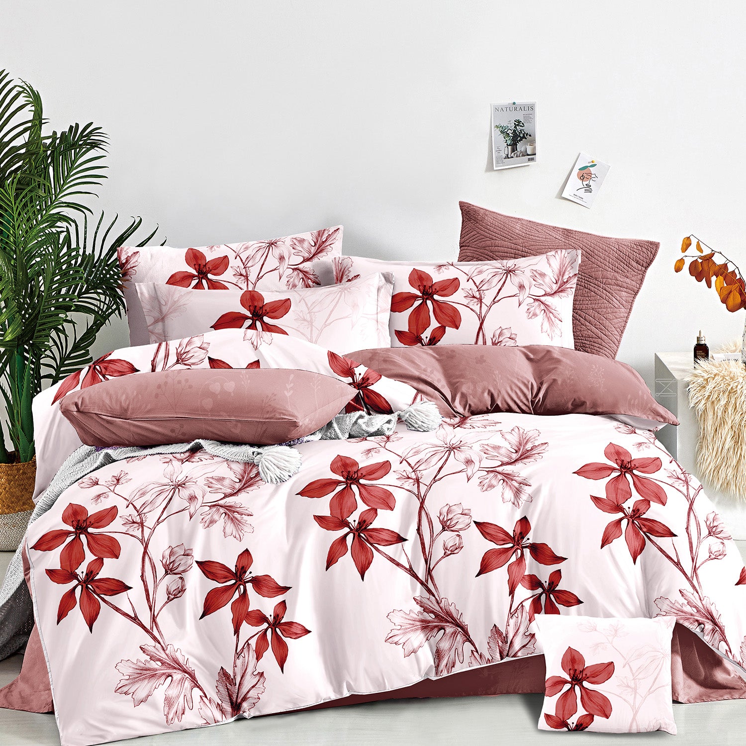 Hillcrest I 988TC ComfyLux I Printed Fitted Sheet Set - Romance