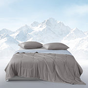 Intero Glacier Reversible Cooling Blanket – Dual-Sided Cooling Comfort - Slate Gray / Sky Gray