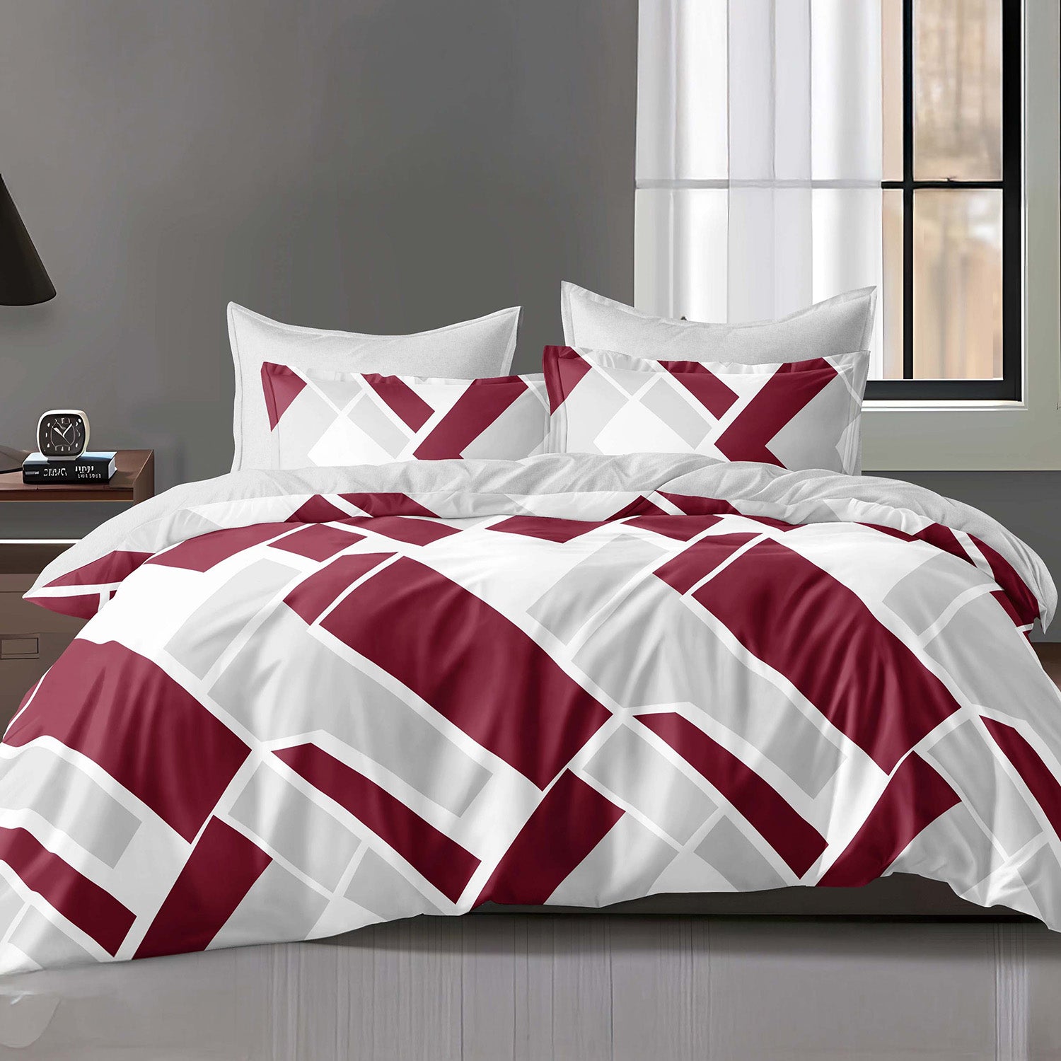 Hillcrest I 988TC ComfyLux I Printed Fitted Sheet Set - Slope