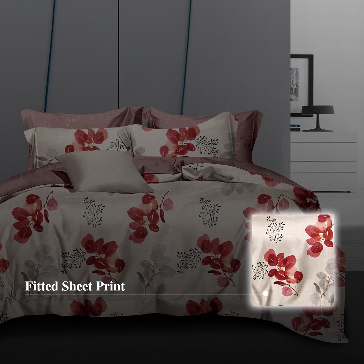 Hillcrest I 988TC ComfyLux I Printed Fitted Sheet Set - Splendor