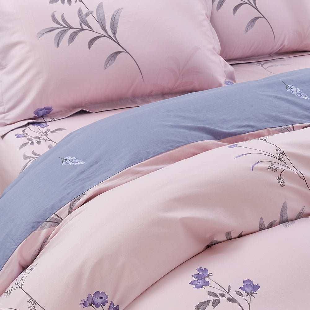 Marie Claire I Lumine 100% Combed Cotton I 1000TC I Fitted Sheet Set I Bed Set - Violet