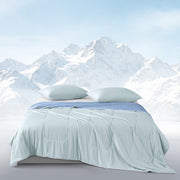 Intero Glacier Reversible Cooling Blanket – Dual-Sided Cooling Comfort - Celeste / Valley Blue
