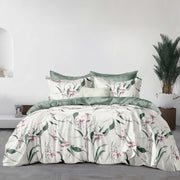 Hillcrest I 988TC ComfyLux I Printed Bedding Collection I Fitted Sheet Set I Summer Blanket - Verdant