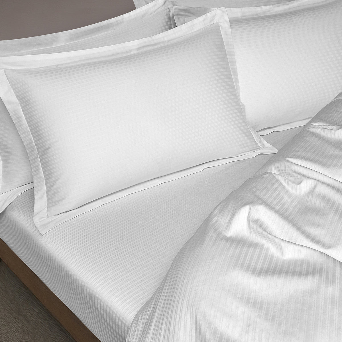 IE Maison Cotton Dobby 1100TC Fitted Sheet Set I Bed Set - White
