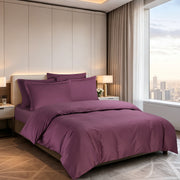 IE Maison Cotton Dobby 1100TC Fitted Sheet Set I Bed Set - Wine Berry