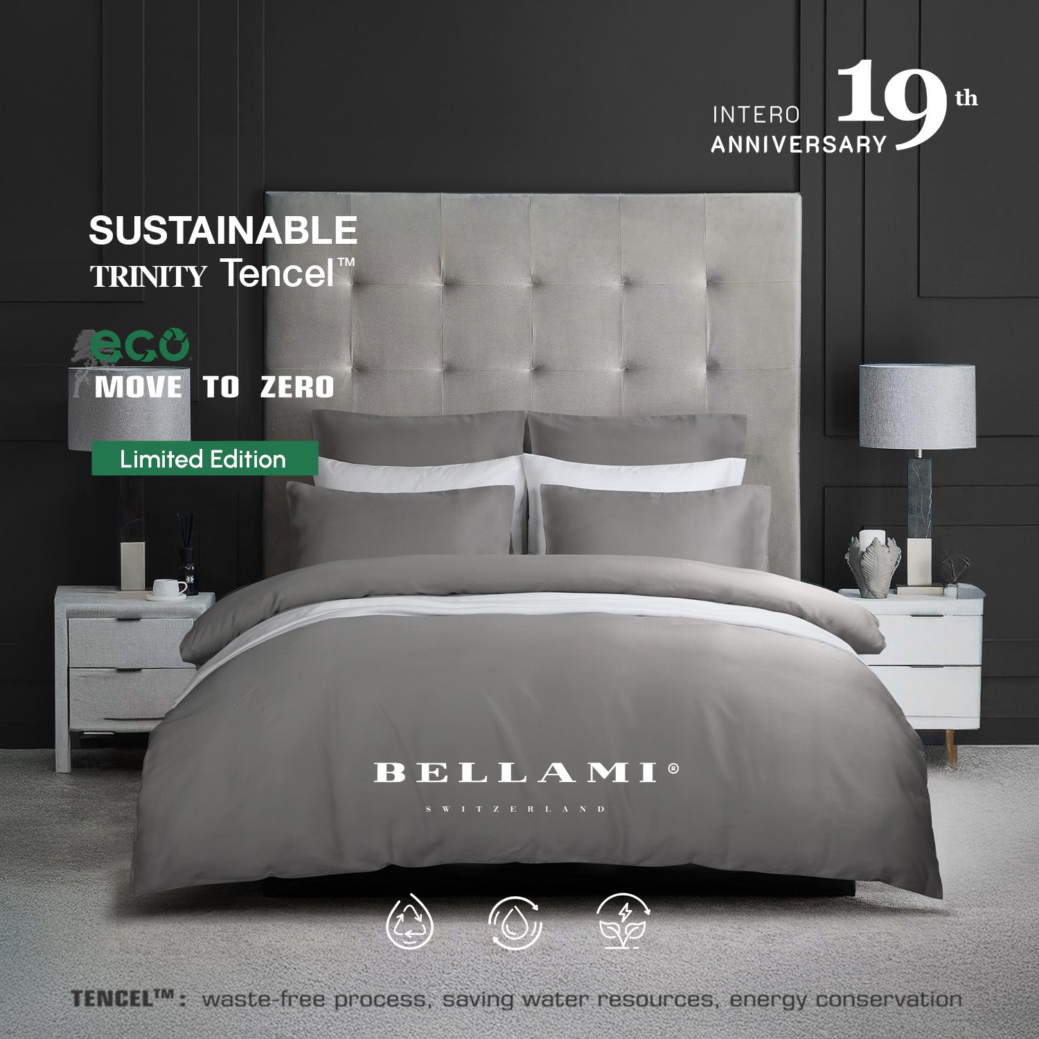 BELLAMI I Sustainable TENCEL™ 1200TC Bed Set with Sheets & Pillowcases