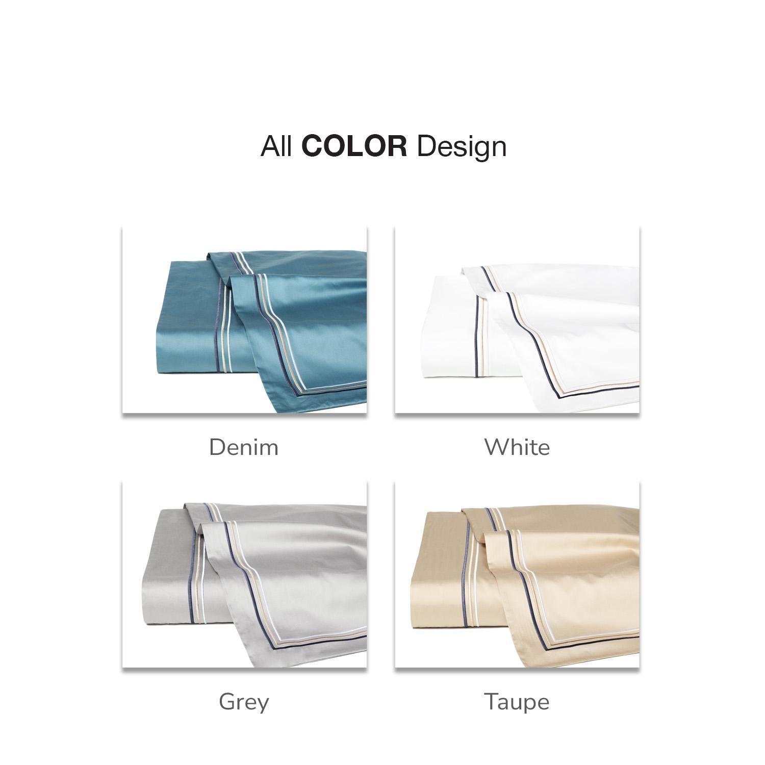 Bellami Hotel De Luxe Speedy Egyptian Cotton Bedding Set with Triple Embroidery Stitch