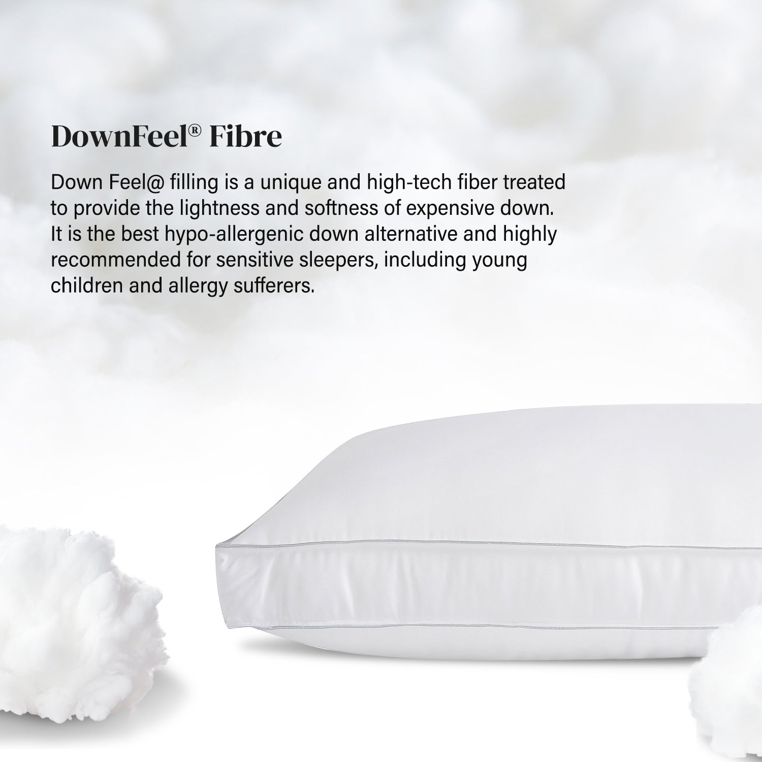 Intero I BambooPRO DownFeel® I Pillow – Soft 1200g, Medium 1400g & Firm 1700g Support