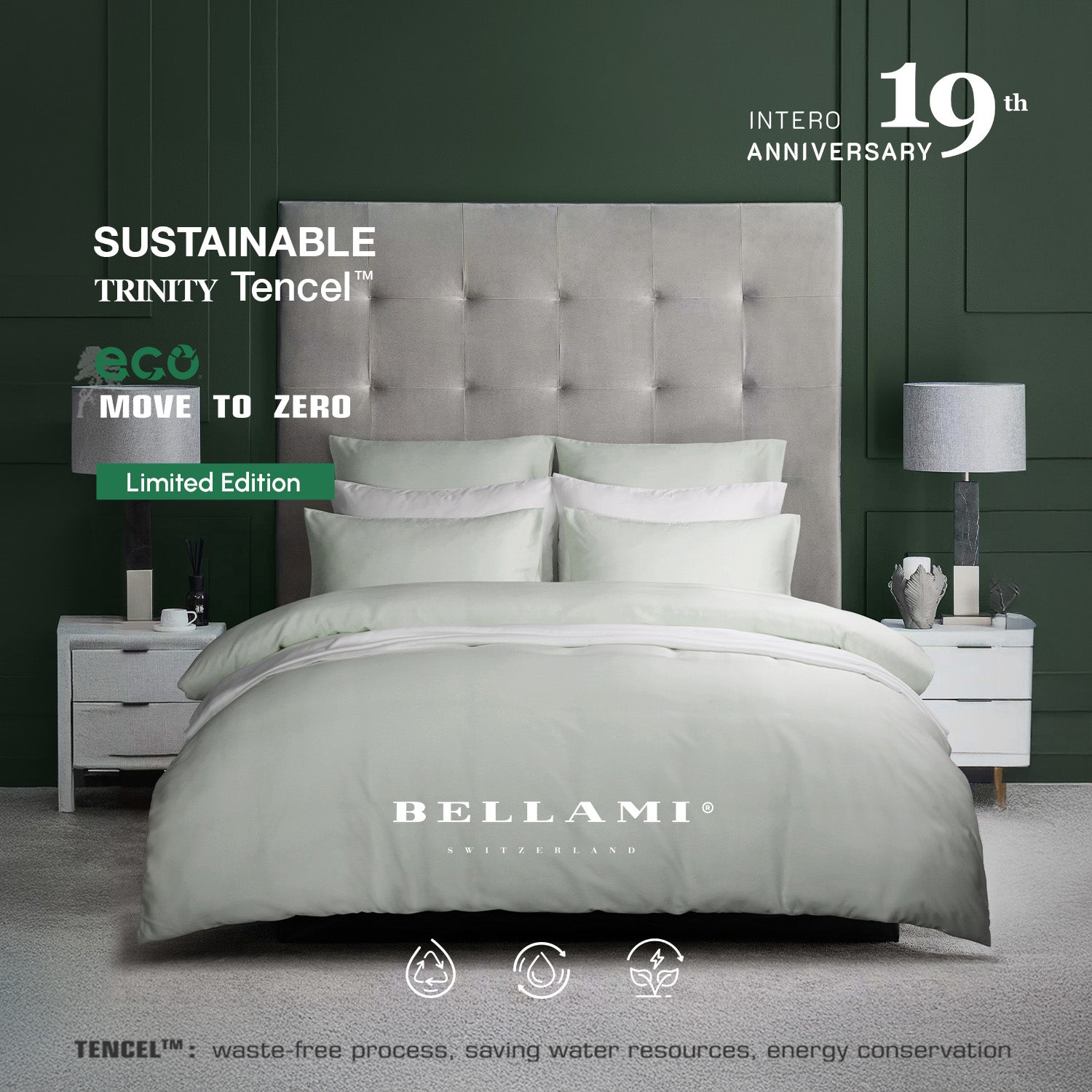 BELLAMI I Sustainable TENCEL™ 1200TC Bed Set with Sheets & Pillowcases
