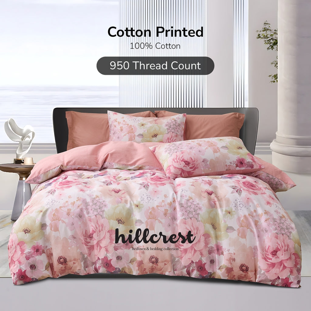 Hillcrest I Cotton Printed I 950TC I Fitted Sheet Set I Bed Set I HC0924 OE 1