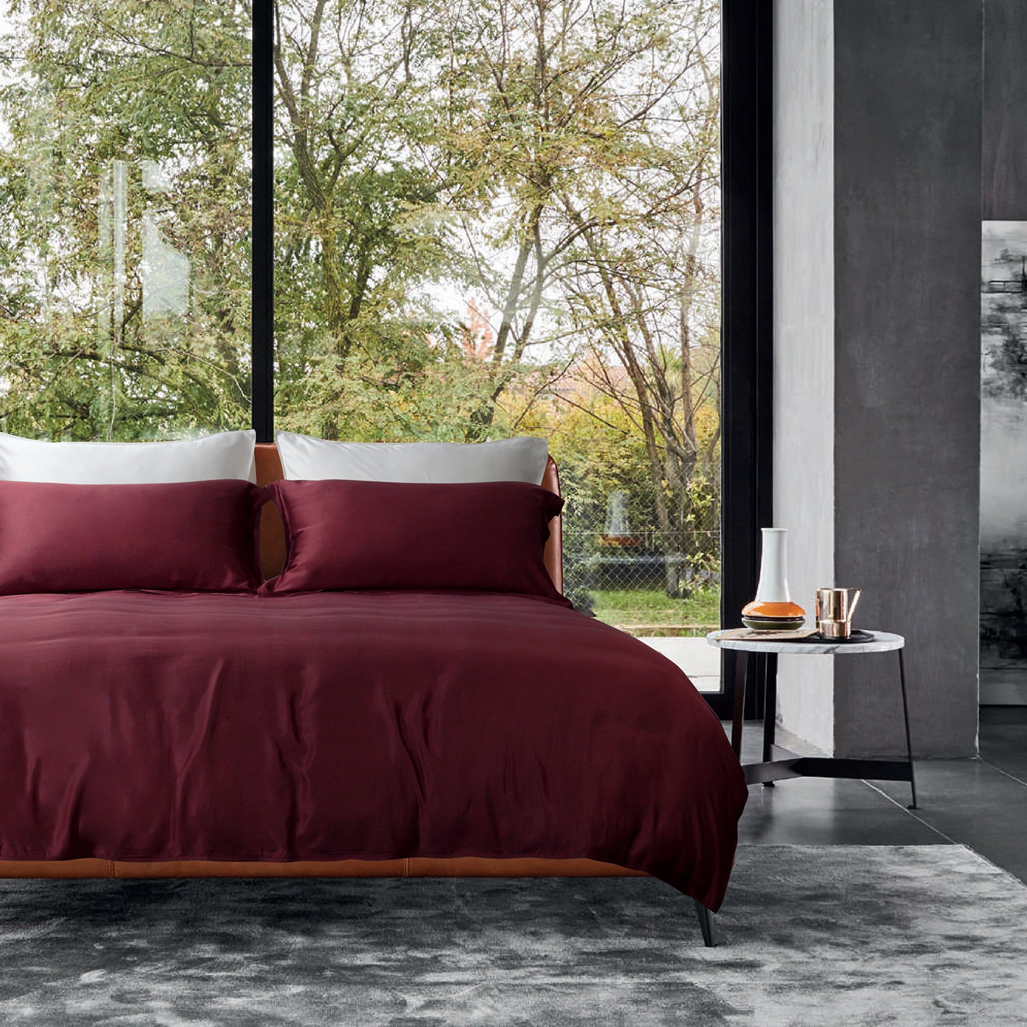 Intero I Grace 5.0 Collection I Premium Bamboo I Fitted Sheet Set I Bed Set I Pillow Case I Bolster Case I With Quilt Cover - 5 Colours