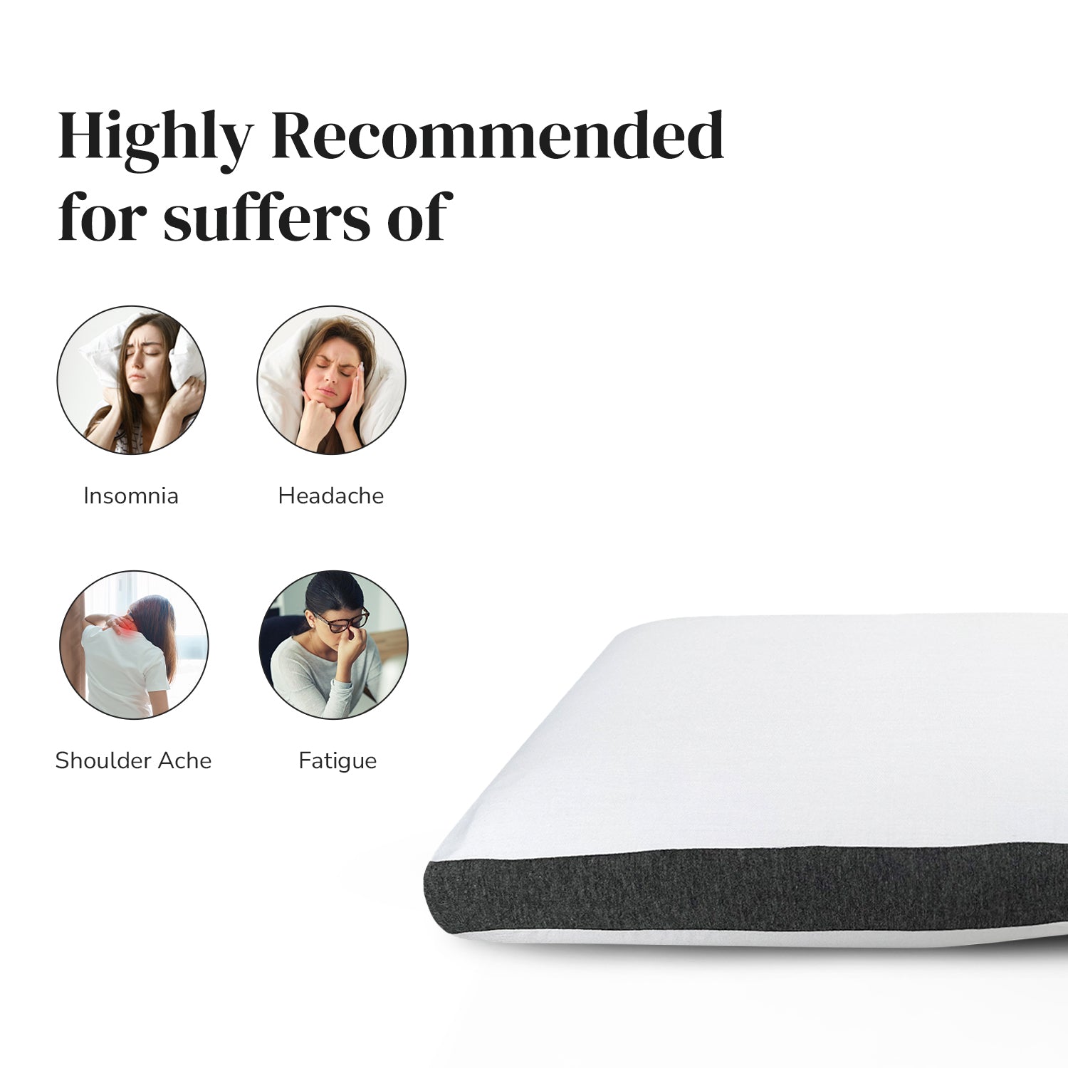 Intero I Visco-AIR Premium I BambooPRO Charcoal I Memory Foam Pillow I Contour Soft & Firm