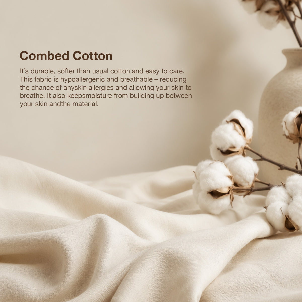 IE Maison Cotton Solid 100% Combed Cotton 1200 Thread Count Fitted Sheet Set - Grey