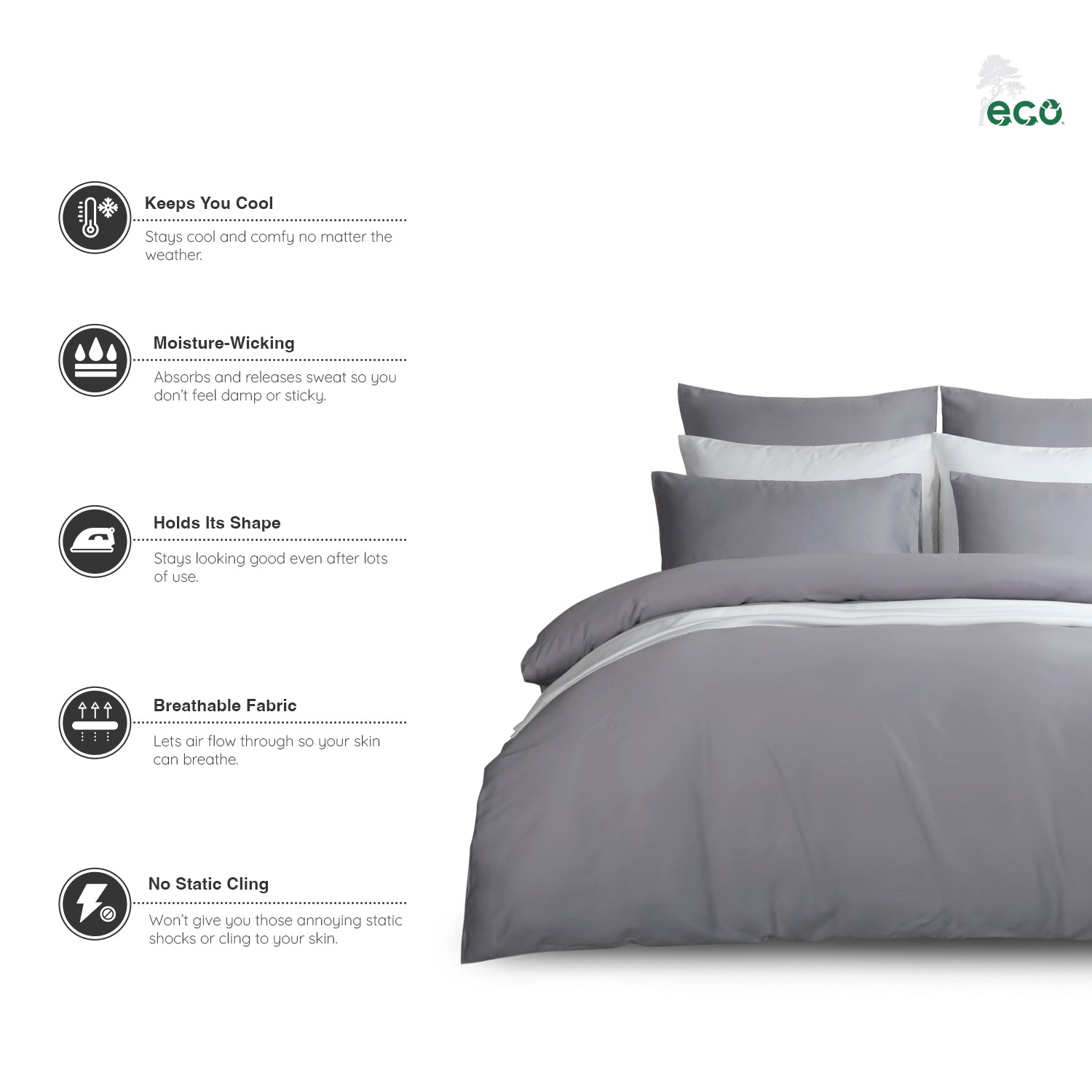 BELLAMI I Sustainable TENCEL™ 1200TC Bed Set with Sheets & Pillowcases