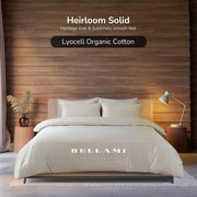 Bellami Heirloom Basic 2.0 Solid Beddings | Fitted Sheet | Bed Set | Pillow Case | Bolster Case - 1300TC Aris Organic Cotton & Lyocell