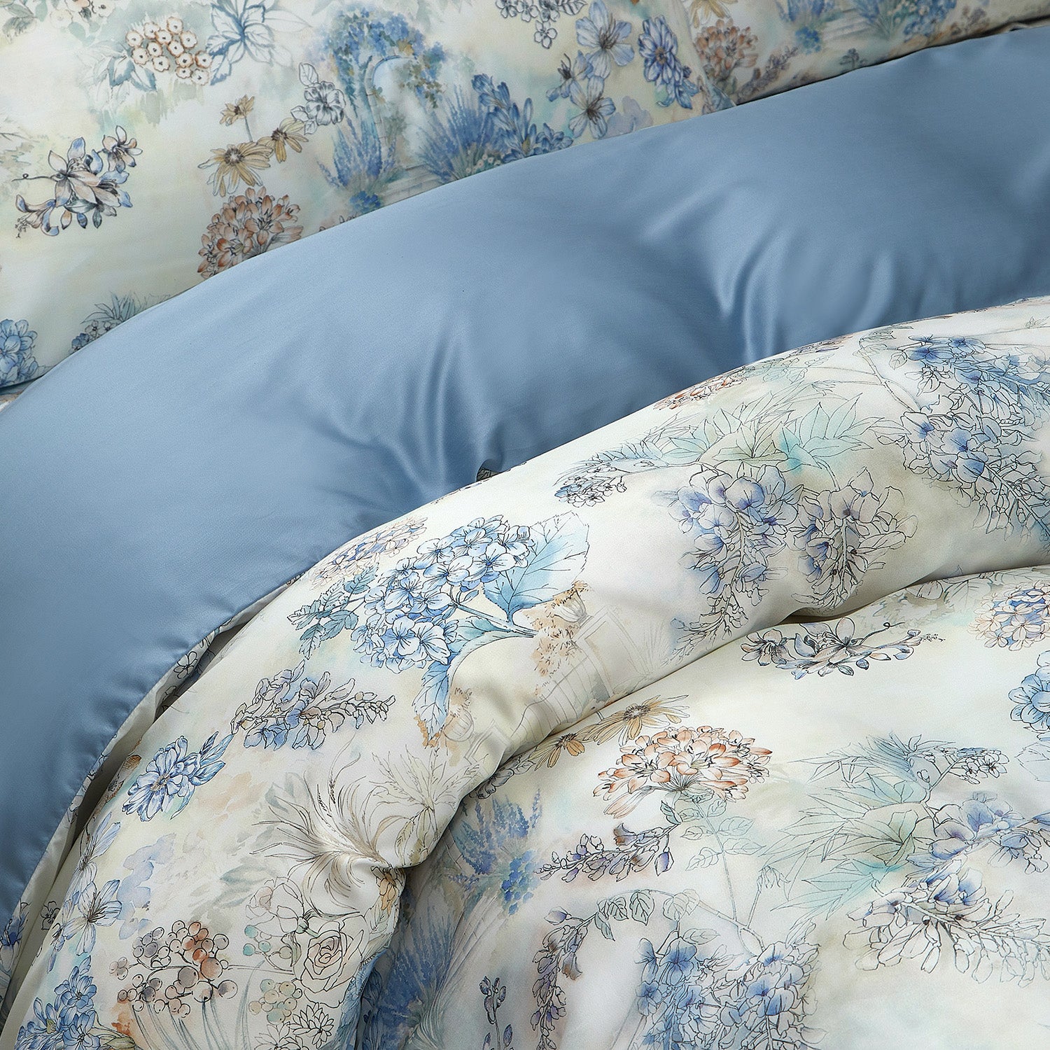 Intero MCD Lyocell Printed 1500TC Cooling Soft Luxury Bedding Fitted Sheet Set Gentle on Skin 1500 Thread Count - Secret Estate