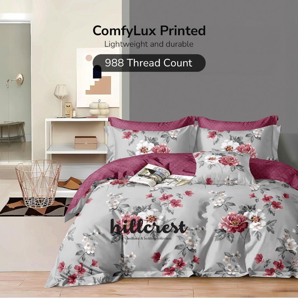 Hillcrest I 988TC ComfyLux I Printed Bedding Collection I Fitted Sheet Set - Luaria