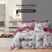 Hillcrest I 988TC ComfyLux I Printed Bedding Collection I Fitted Sheet Set - Luaria