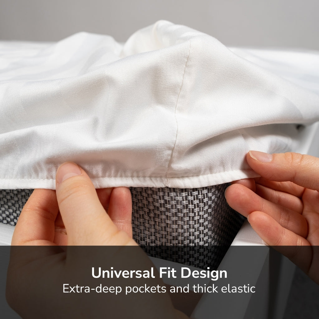 Bellami I Monti I 100% Egyptian Cotton I 1500TC I Fitted Sheet Set I Duvet Cover Set - 6 Colours