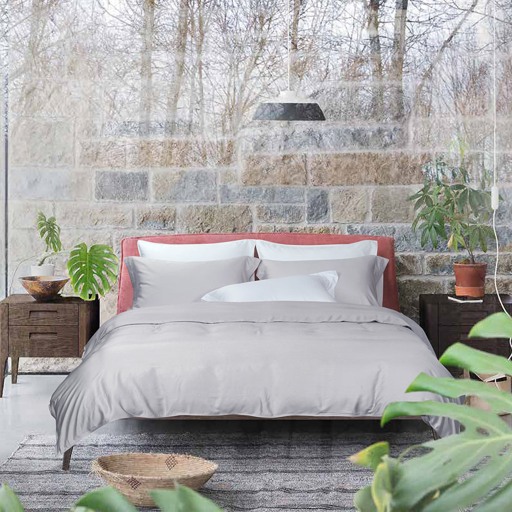 Intero I Grace 5.0 Collection I Premium Bamboo I Fitted Sheet Set I Bed Set I Pillow Case I Bolster Case I With Quilt Cover - 5 Colours