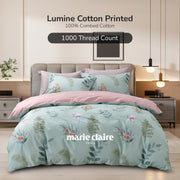 Marie Claire Lumine Printed 100% Combed Cotton 1000TC | Fitted Sheet Set I Bed Set - MC0525CTN-03
