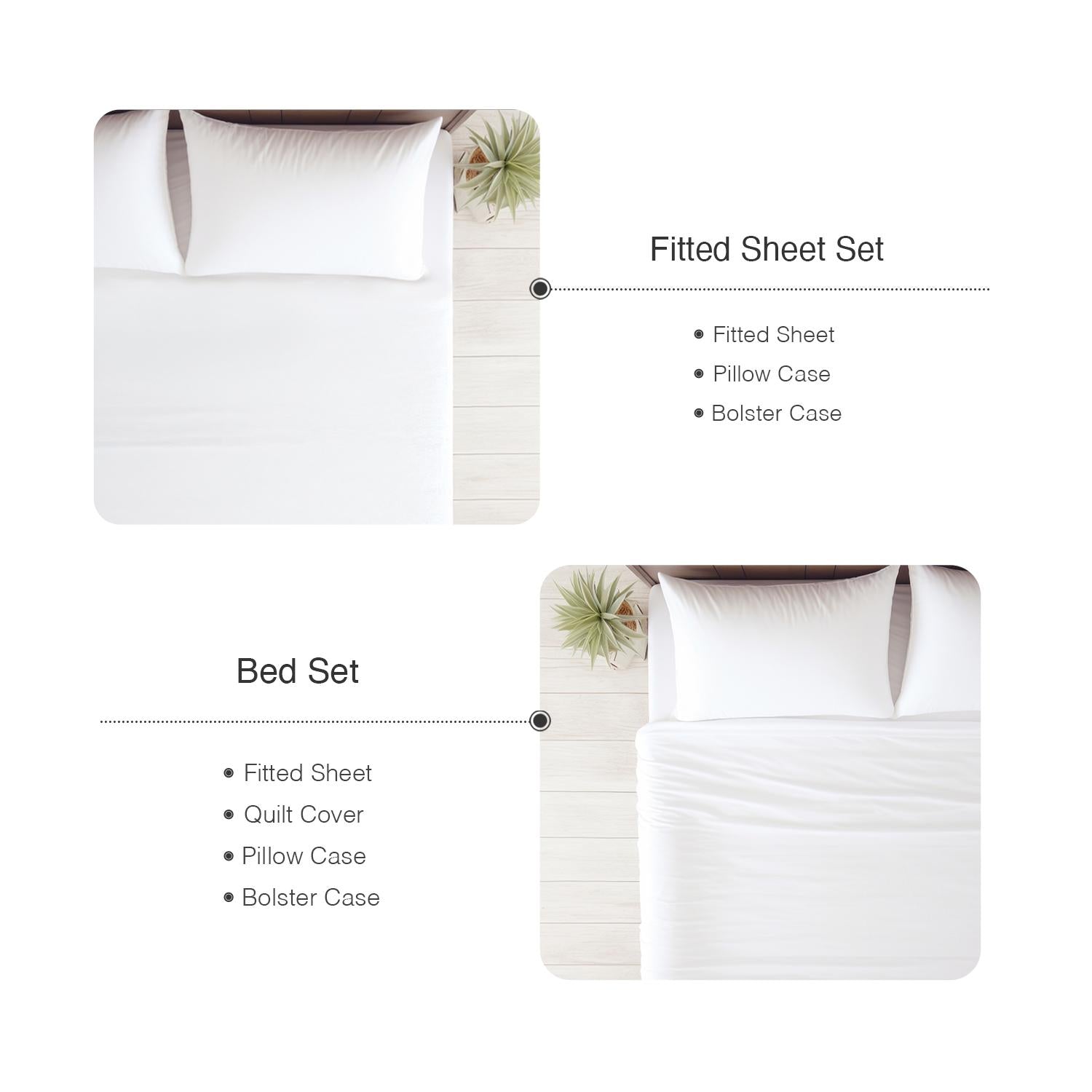Bellami Hotel De Luxe Speedy Egyptian Cotton Bedding Set with Triple Embroidery Stitch